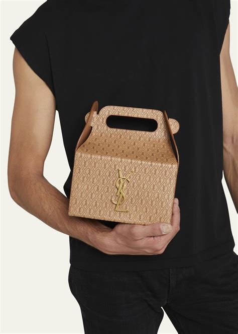 men's ysl lunch box tote bag|Saint Laurent Men's YSL Lunch Box Tote Bag .